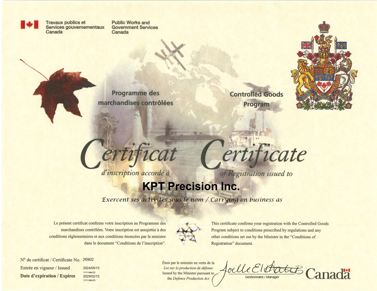 certificate